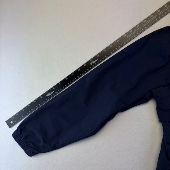 LL Bean Navy Blue Classic Anorak Womens Small Windbreaker 1/2 Zip Hooded Jacket - Picture 13 of 15